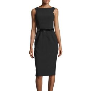David Meister sleeveless belted dress